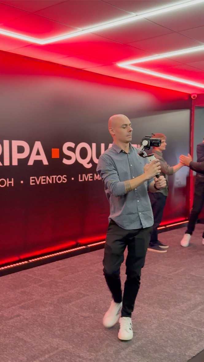 Bastidores: captação com gimbal em evento corporativo